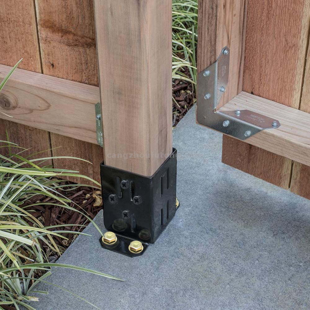 Wood Fence Post Anchor Base Come with Wood Screws