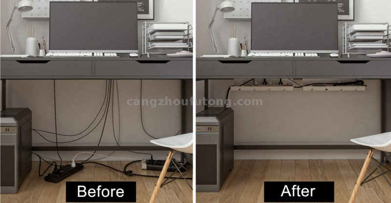Easy To Install Wire Mesh Cable Tray Cable Trunking Ducts Under Desk Cable Management Tray