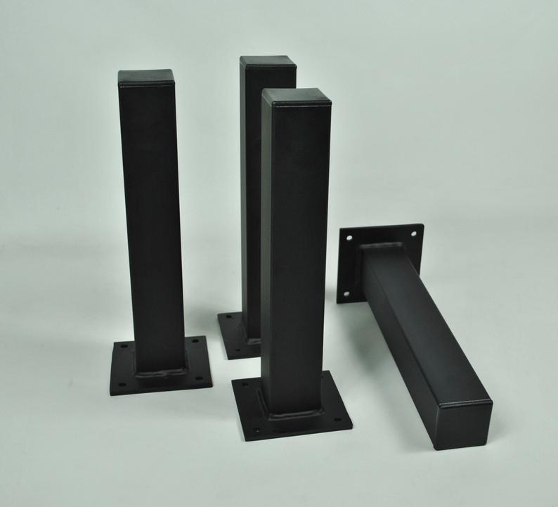 Z-shaped Flat Metal Bench Legs Steel Coffee Table Legs Iron End Table Legs 