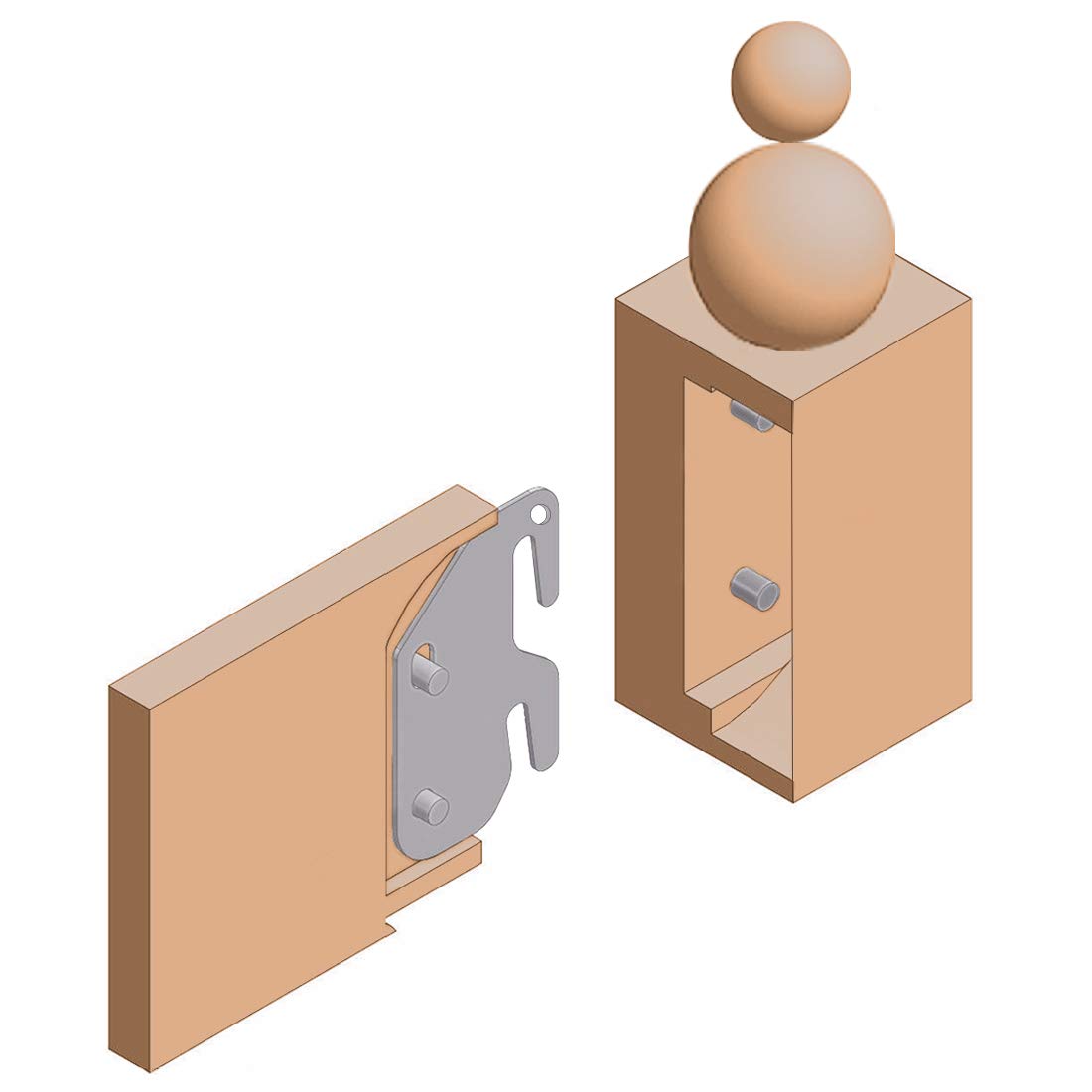 Heavy Duty Furniture connector Bed Frame Corner Bracket