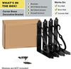 Heavy Duty Decorative Black Steel Corner Shelf Brackets