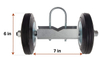 Rolling Gate Wheels, 6 Inch - Sliding Gate Casters for Wooden Gate or Metal Fence
