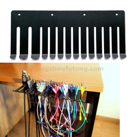 Wall Mountable Network Electric Cable Test Lead Holder 10 Slots Organizer Hanger 