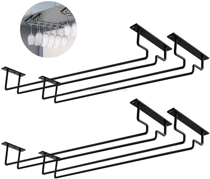 Wine Glass Rack Under Cabinet Stemware Wine Glass Holder Glasses Storage Hanger 