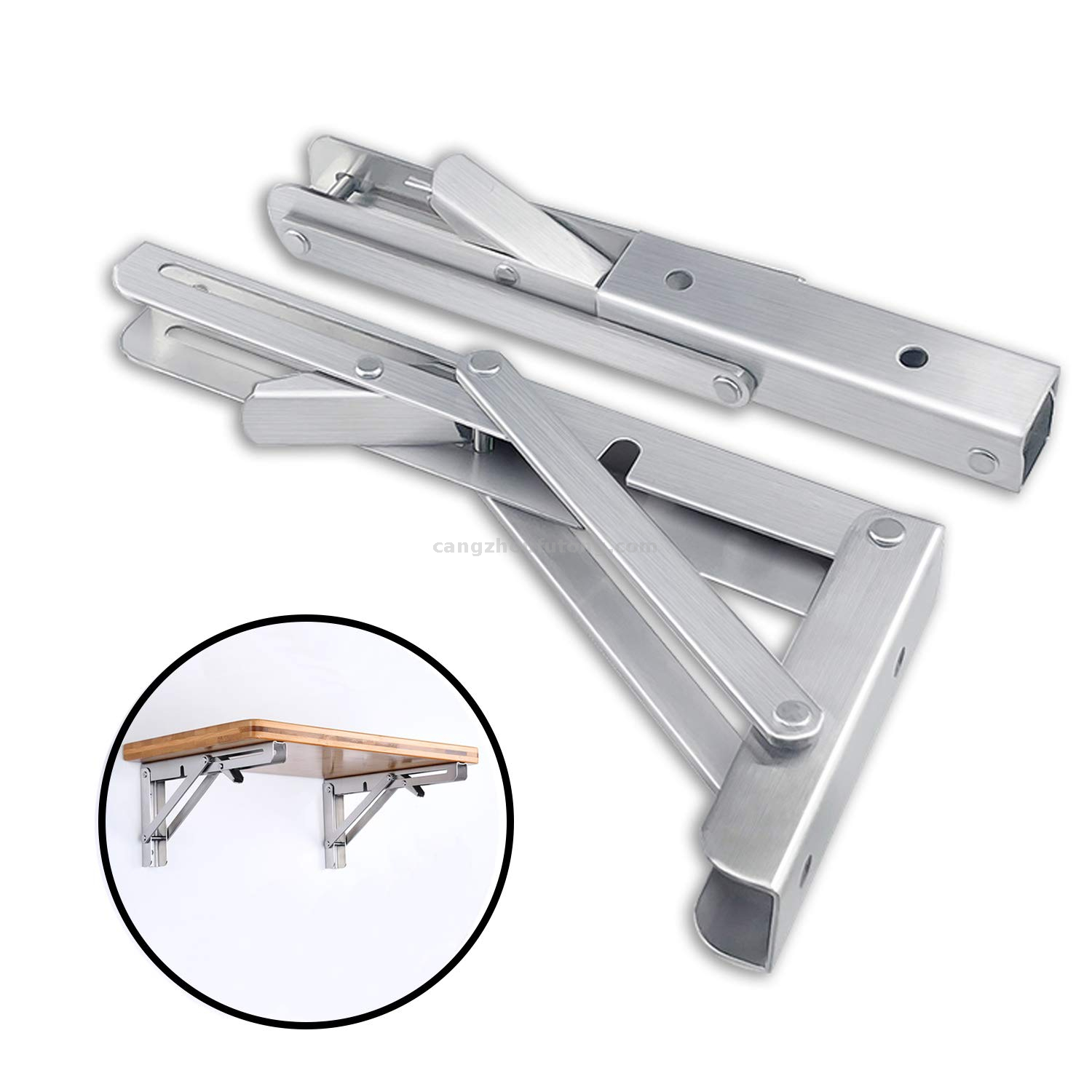Metal Foldable Collapsible Shelf Bracket for Bench Table Shelf Hinge Wall Mounted Bracket 