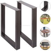 Rustic Decory Square Tube Table Legs Heavy Duty Metal Dining Table Industrial Modern DIY Cast Iron Bench Legs