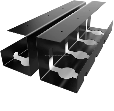 Metal Power Strip Holders 430mm Width Steel Electrostatic Cable Tray Under Desk Cable Management Tray