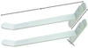 2X Energy Saving Universal Radiator Shelf Brackets - White | Drill Free Solution For Your Central Heating Radiator Shelves