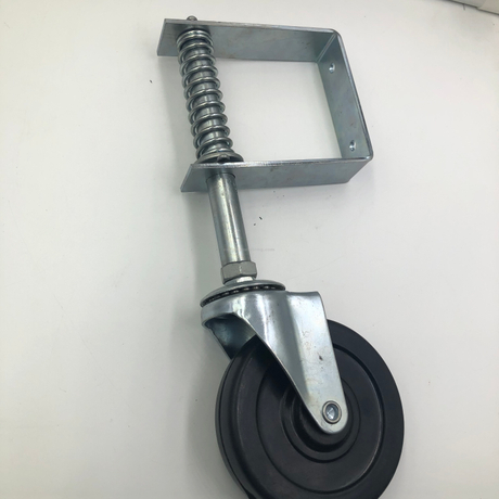 Heavy Duty Gate Caster or Ladder Caster Spring Loaded with 4" Wheel