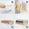 Concealed Floating Metal Bookshelf Wall Mounted Storage for Home Room Creative Decoration Book Display