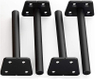 Black Solid Steel Floating Shelf Bracket Blind Shelf Supports - Hidden Brackets for Floating Wood Shelves - Concealed Blind Shelf Support – Screws And Wall Plugs Included