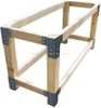 8 Pcs Workbench Bracket Kit Sturdy Steel Angle Brackets Multi-Angle Joint Fastener Shelf Fit for Desk Edge & Box & Wood Beam