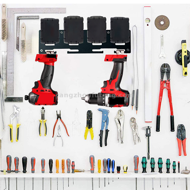 Wall Mount Power Carbon Steel Powder Coating Tool Organizer Drill Holder Tool Storage Rack